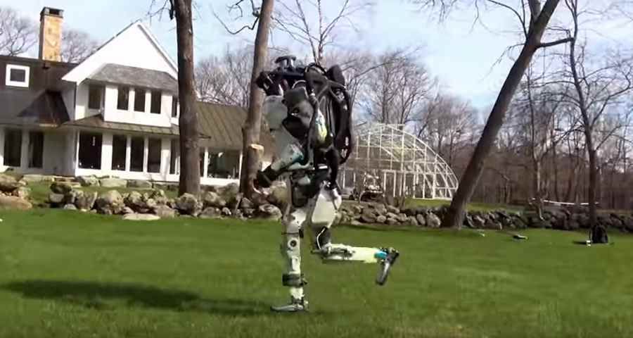 Engineers have taught the robot to run. It moves almost like a human